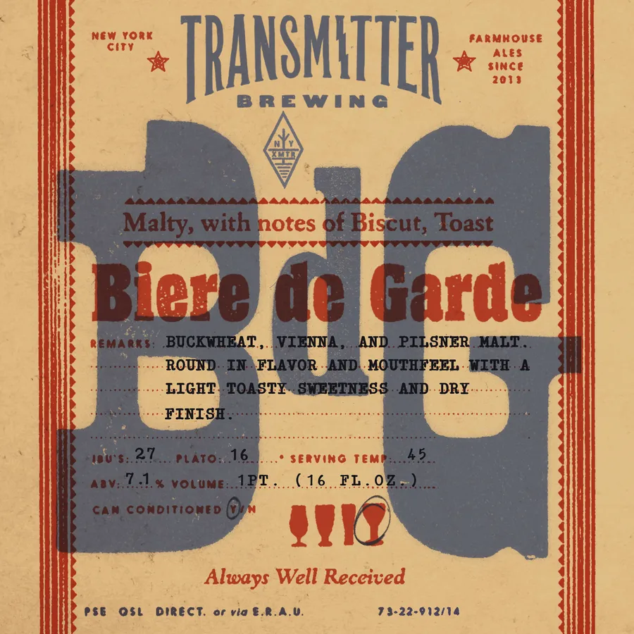 Bière de Garde can label