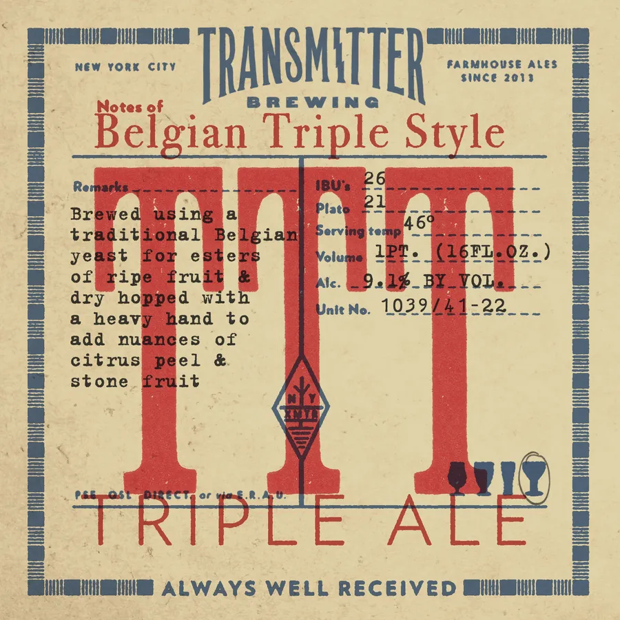 Belgian Triple can label